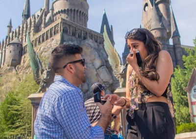 Orlando Surprise Proposal Photographer Wizarding World of Harry Potter