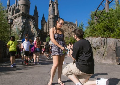 Orlando Surprise Proposal Photographer Wizarding World of Harry Potter