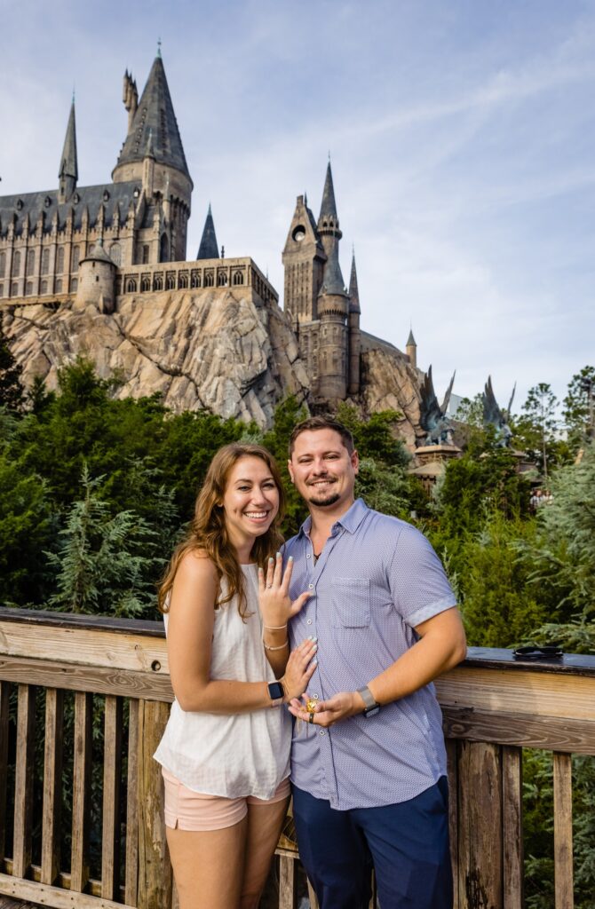 Wizarding World of Harry Potter Proposal Ty and Maya